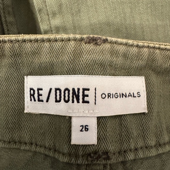 REDONE Khaki Military Army Green Women’s Mini Shorts Size 26 - Picture 6 of 13